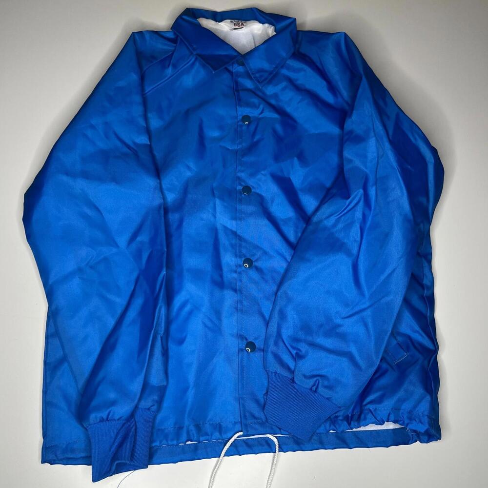 Vintage‎ 80s 90s WestArk Coaches Jacket Blue USA Made Nylon Lined Men’s Size M